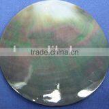 Round Cut Black Mother of Pearl Shell Blank