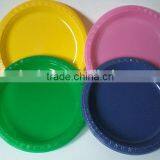 7" Inch Disposable PS Colorful Plastic Plates Party Tray thumbnail-1