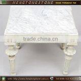Hand Carved Square Marble Dining Table thumbnail-1