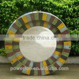 Round Decor Garden Mirrors Colorful Wooden Frame thumbnail-1