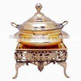 Food Warmer Chaffing Dish/Indian Brass Chafing Dish/copper Chafing Dish thumbnail-1