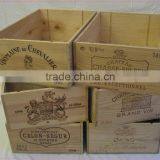 FRENCH CHIC RETRO GENUINE VINTAGE USED WOODEN WINE CRATES BOX thumbnail-1
