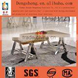 Wooden Table /veneer Coffee Table/dining Table With Stainless Steel Legs thumbnail-1