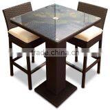 Sigma Used Wicker Furniture Outdoor Bar Sets Metal Square High Table thumbnail-1