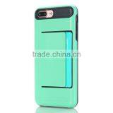 Wholesale Slim TPU + PC Combo Mobile Phone Case With Card Slot for IPhone 7 Plus thumbnail-2