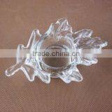 Leaf Shaped Glass Candle Holder / Glassware thumbnail-1