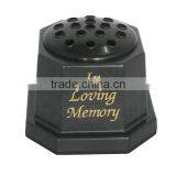 Black Marble Effect Grave Vase