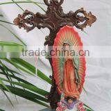 Religious Christian Ceremony Baptism Mary Crucifix Cross Figurine thumbnail-2