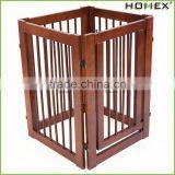Wood Strong Pet Gate Portable Dog Fence Homex_BSCI Factory thumbnail-1