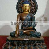 Indoor Fengshui Metal Crafts Bronze Nepal Handmade Buddha Statue for Sale thumbnail-2
