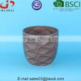Wave Pattern Ceramic Succulent Planter Pot Matte Finish, Modern Minimalist Home Decoration thumbnail-1