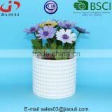 BSCI Audit Factory Home and Garden Decor Pineapple Shape Ceramic Plant Pots With Square Lattices thumbnail-2