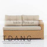 Camden Left Hand Wicker Bench - Vietnam Outdoor Furniture - Poly Rattan Furniture thumbnail-1
