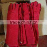 DDSAFETY Hot Sale Cheapest Red Cow Split Welding Gloves thumbnail-2