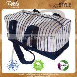 2017 Canvas Duffle Bag With One Color Stripe Print thumbnail-1