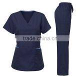 2016 Designer Medical Scrubs Medical Scrubs Uniform Women's Scrubs Medical Set Stretch With Ultra Soft Contrast Pocket thumbnail-4