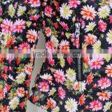 Europe Ameicia Fashion Black Flower Pringting Long Sleeve Pu Leather Waterproof Jackets for Women thumbnail-4