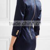 Classic Button Fastenings Double-Breasted Stretch-Velvet Mini Dress Women Blazer Design Names Of Ladies Dresses HSD5701 thumbnail-4