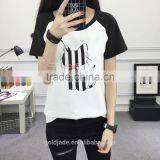 Custom Fashionable Logo Printing Women Round Neck Short Sleeves T Shirt thumbnail-3