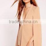Women Chic Nude Cape Blazer Fashion Deisgn Cheap Price thumbnail-2