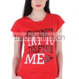 HAODUOYI Summer Woman Fashion O-neck T-shirts Street Style T-shirts Letter Print T-shirts for Wholesale thumbnail-3