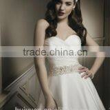 New Sexy White Ball Gown Sleeveless Flowing Chiffon Beach Wedding Dress thumbnail-3