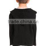 Children Open Front Black Hip Hop Hooded Coat thumbnail-3