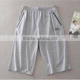 Middle-aged Summer Thin Plus Size Loose Fertilizer 3/4 Long Straight Leisure Trousers Dad 100% Cotton Pants thumbnail-2