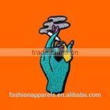 Custom High Quality Smoking Embroidered Patch for Clothes Embroidery Patch Made in China Choose Size/color thumbnail-1