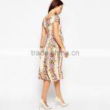 Sexy Womens Floral Printing Dress Plus Size Midi Skater Maternity Dress DR0007A thumbnail-4