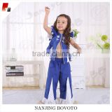 summer new design wholesale high quality blue color easter outfit embroidery dress