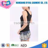 Modal Cotton Girls Yogo Tank Top u Neck Base Shirts Gym Vest Athletic Singlets Wholesale thumbnail-3