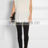 White Blank v Neck Short Sleeve Oversized T-shirt thumbnail-2