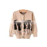Kids Sweater Lovely Cats Designs for Baby Girls Knitwear Cardigan thumbnail-1