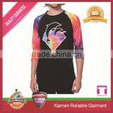 New Design 100% Cotton 3/4 Sleeve Men Long Sleeves Collar T-shirt , High Quality Wholesale Printing Custom Accepted thumbnail-1