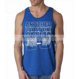 100% Cotton Custom Design Wholesale Stringer Mens Tank Top With Printing thumbnail-6