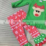 Baby Kids Wear Christmas Outfits Reindeer Top Aztec Pants Kids Fashion Suit Cute Clothes Set thumbnail-2
