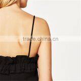 2017 Latest Fashion Custom Design Cropped Ruffled Evening Jumpsuit thumbnail-6