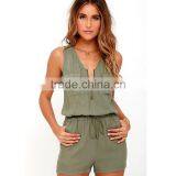 Guangzhou Supplier Fashion Green Sexy Summer Rompers Jumpsuits Women 2017 thumbnail-1