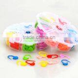 80PCS Mixed Color Corchet Sewing Knitting Ring/Stitch Closed Maker thumbnail-1