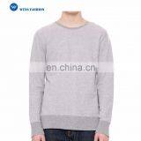 Hot Sale Casual Design Men Plain Sweatshirt Heather Grey Fleece Pullover Sweatshirt thumbnail-1
