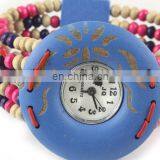 High Quality Ladies Bracelet Vintage Weaved Wrist Watch of Charm Wooden Beads Band Quartz Tourist Attractions Wooden Watch thumbnail-5