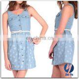 Summer Style Sleeveless Ladies Denim Dress thumbnail-1
