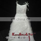 R7030F Hand flower Wedding dress embroidery lace layer flowergirl dress
