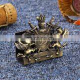 Customized Logo Wholesale Factory Direct Sale Design for Office Desk Ancient Bronze Name Card Holder thumbnail-2