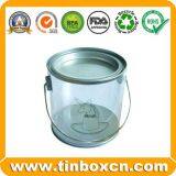 Customized Transparent PVC Metal Bucket Tin For Sweets Cookies Food Packaging thumbnail-3