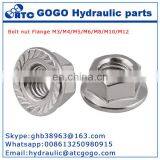 A2-70 Flat Knurled Hexagon Nut With Flange thumbnail-2