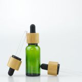 30ml Green Glass Bottle With 18-415 Bamboo TE&CRC Dropper Cap