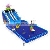 Outdoor PVC Inflatable Mobile Octopus Theme Water Slide Park for Kids and Adult on Sale