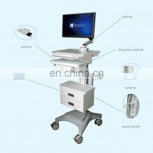Nursing Mobile Workstation Trolley Hospital Computer Trolley With 2 Drawers thumbnail-2